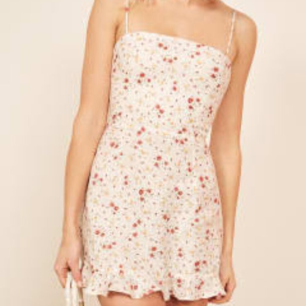 Reformation Kiernan Floral Dress | 100% Linen | Size 6